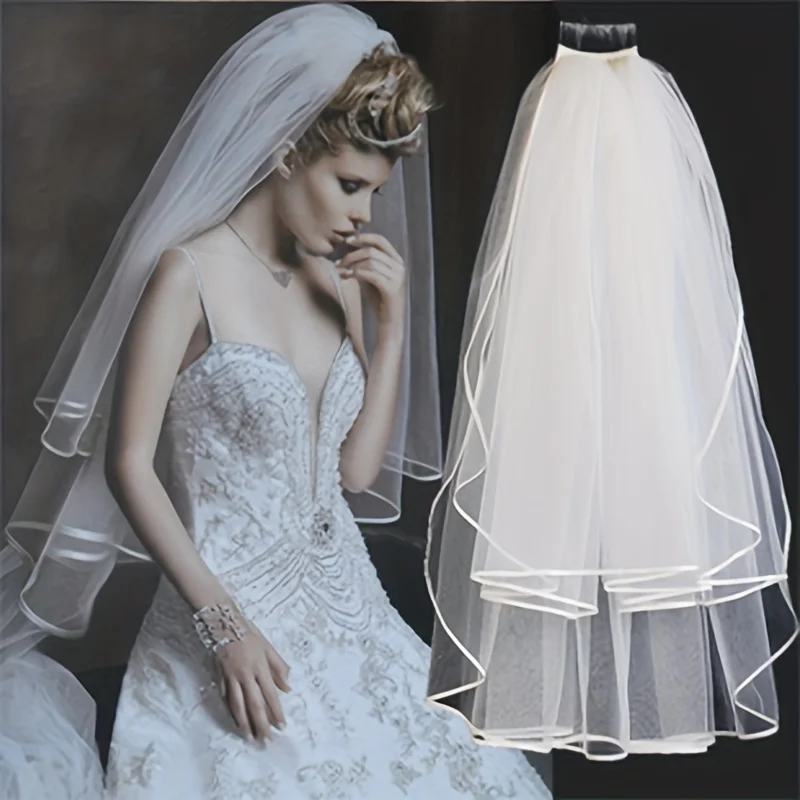 2Tiers Wedding Veil Bridal Headdress Bachelor Party Prom Head Decoration White Veil 2023
2Tiers Wedding Veil Bridal Headdress Bachelor Party Prom Head Decoration White Veil 2023