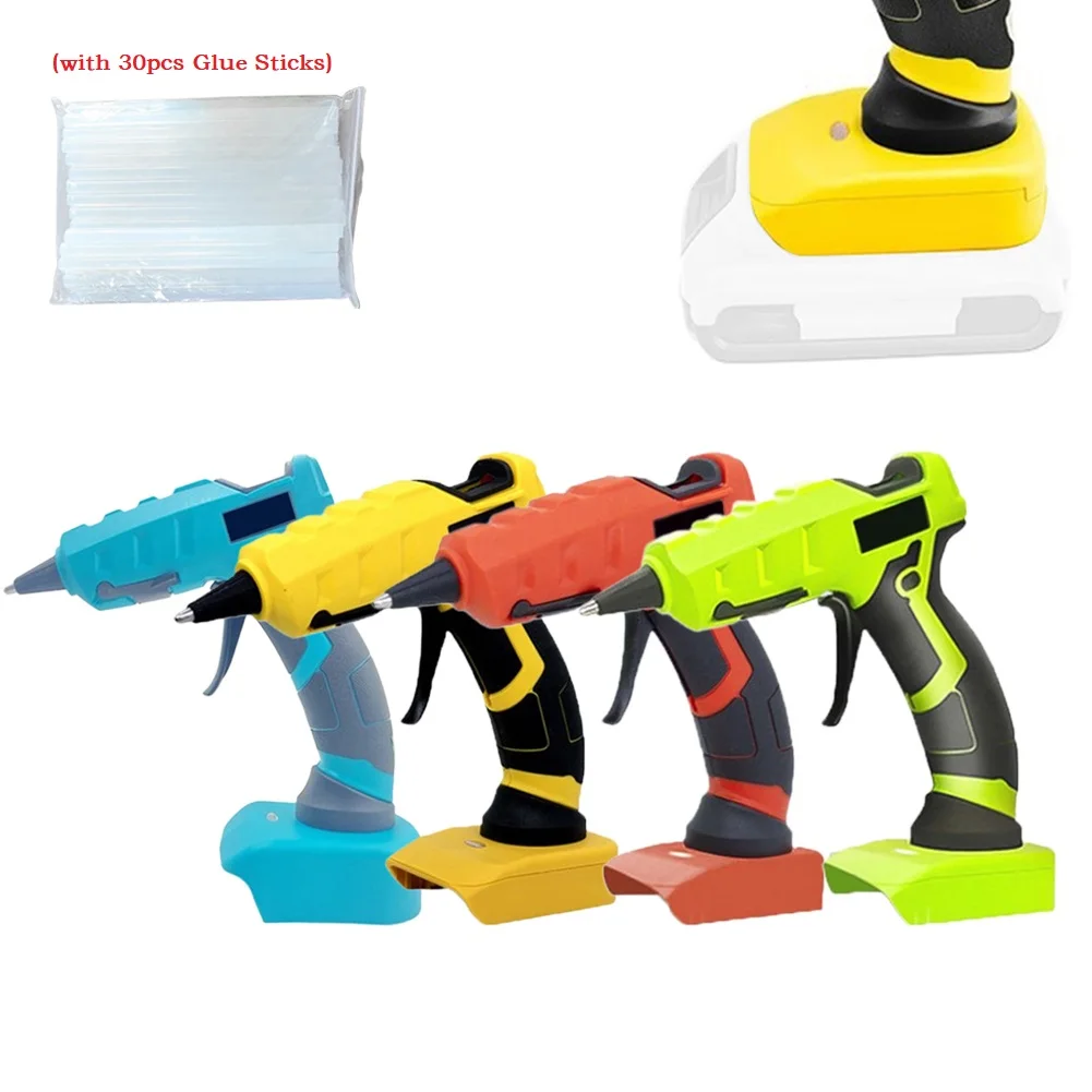 100W Cordless Hot GlueGun 30pcs Glue Sticks Set For 20V For For 18V Battery Electric Power Tools
100W Cordless Hot GlueGun 30pcs Glue Sticks Set For 20V For For 18V Battery Electric Power Tools