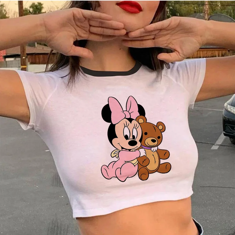 Disney Anime Y2k Mickey Mouse Donald Duck Korean Fashion Crop Tops T-shirt Harajuku Kawaii Summer Women 2022 T Shirts Clothes
Disney Anime Y2k Mickey Mouse Donald Duck Korean Fashion Crop Tops T-shirt Harajuku Kawaii Summer Women 2022 T Shirts Clothes