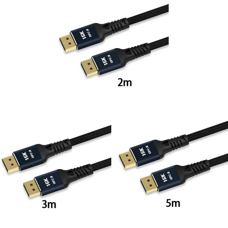 

Displayport2.0 HD Video Cable 16K@60Hz 80Gbps Computer Graphics Display Cable For PC Laptop Monitor