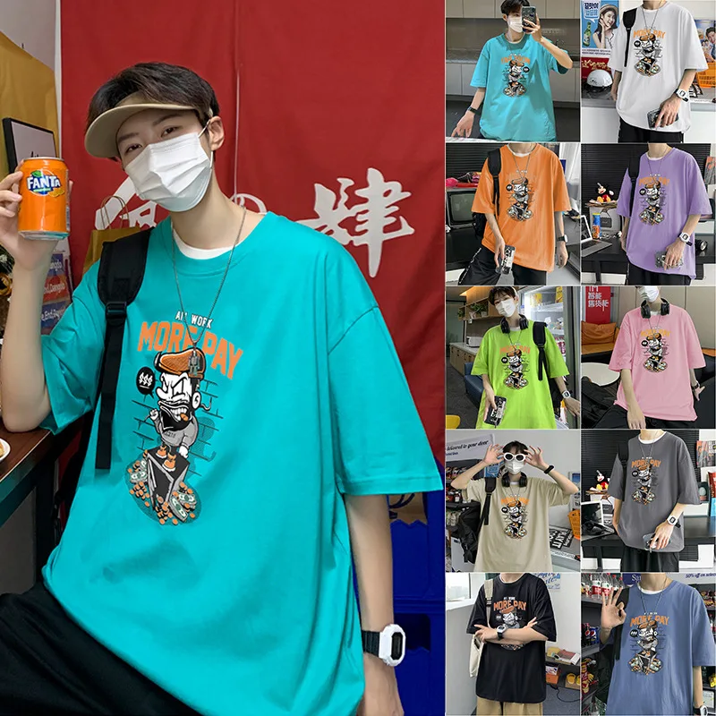 2022 New Short-sleeved T-shirt Men's Spring and Summer Pure Cotton Casual Half-sleeved T-shirt Korean Clothing Trend
2022 New Short-sleeved T-shirt Men's Spring and Summer Pure Cotton Casual Half-sleeved T-shirt Korean Clothing Trend