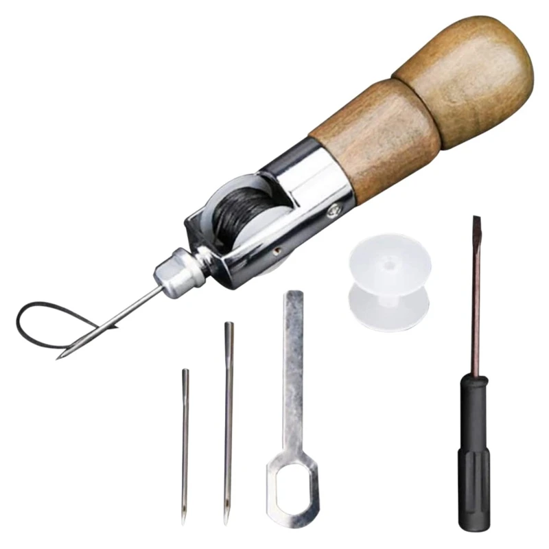 Wood Handle Leather Sewing Awl Kit Handmade Leather Sewing Machine Lock Stitching Tool Kit For DIY Sewing Repairing
Wood Handle Leather Sewing Awl Kit Handmade Leather Sewing Machine Lock Stitching Tool Kit For DIY Sewing Repairing