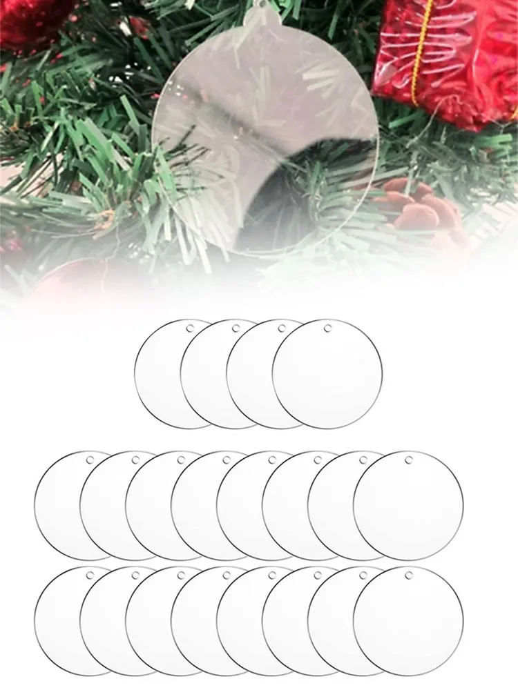 20pcs Clear Acrylic Christmas Ornament Blank Baubles Tree Hanging Decorations Keychain Transparent Ornament Disc
20pcs Clear Acrylic Christmas Ornament Blank Baubles Tree Hanging Decorations Keychain Transparent Ornament Disc
