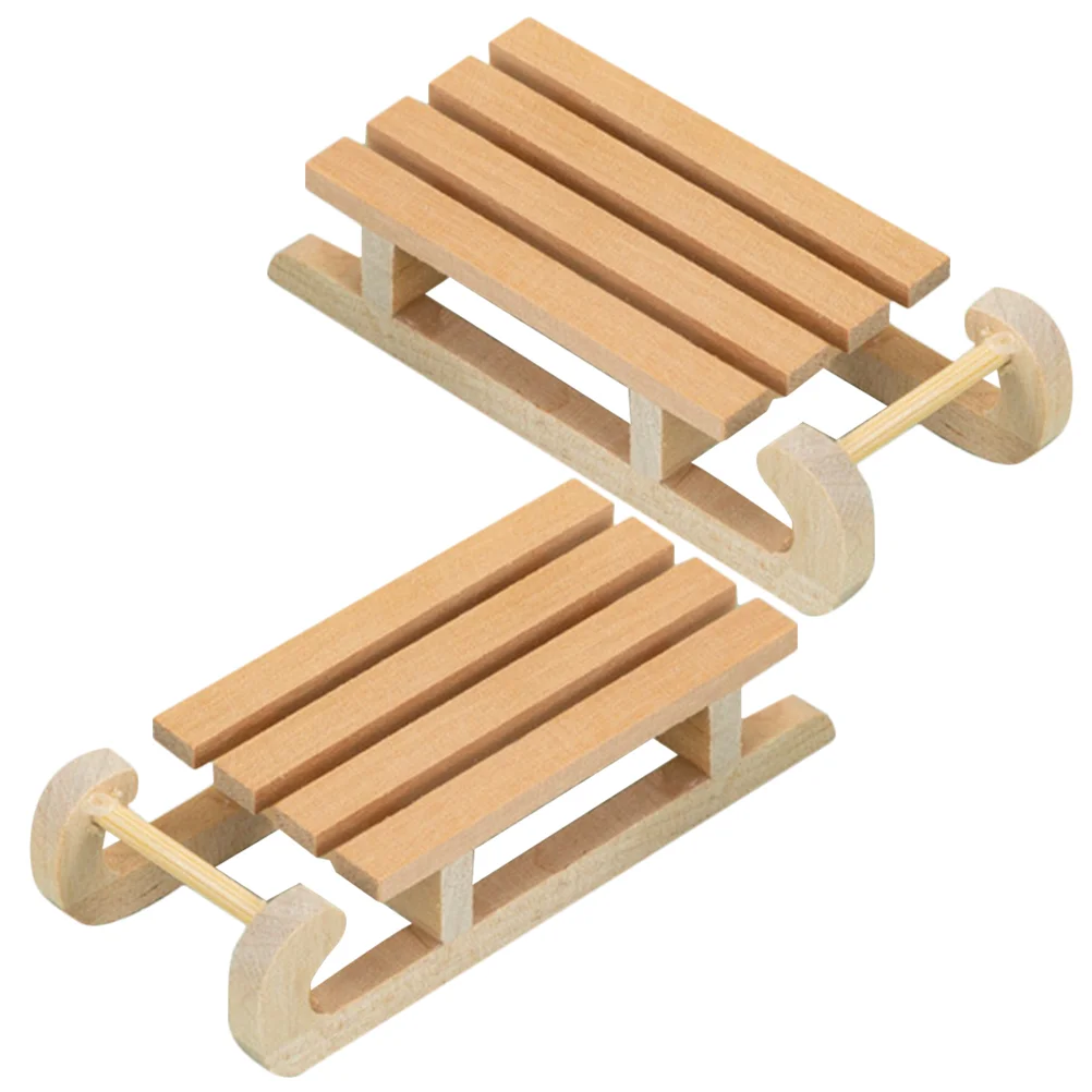 Xmas Mini Scene Decor Miniature Doll House Prop Mini Sleigh Ornament Christmas Scene Model DIY Solid Wood Embryo Sled 
Xmas Mini Scene Decor Miniature Doll House Prop Mini Sleigh Ornament Christmas Scene Model DIY Solid Wood Embryo Sled