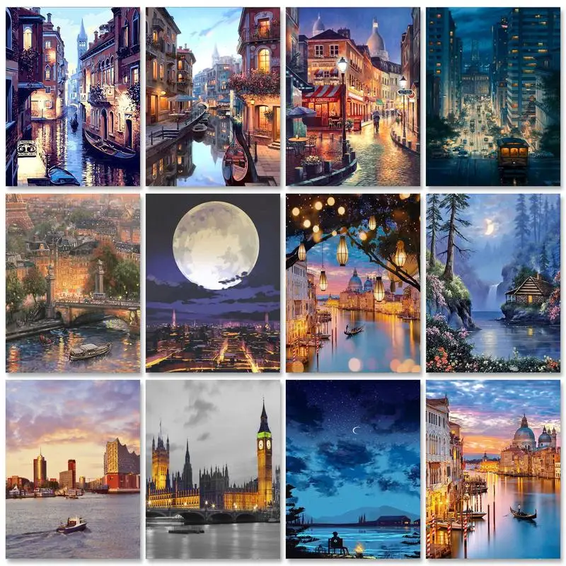GATYZTORY Nightscape at Sea 60x75cm Painting by numbers Crafts Picture Drawing Acrylic Paint Painting Decor Living room decorati
GATYZTORY Nightscape at Sea 60x75cm Painting by numbers Crafts Picture Drawing Acrylic Paint Painting Decor Living room decorati