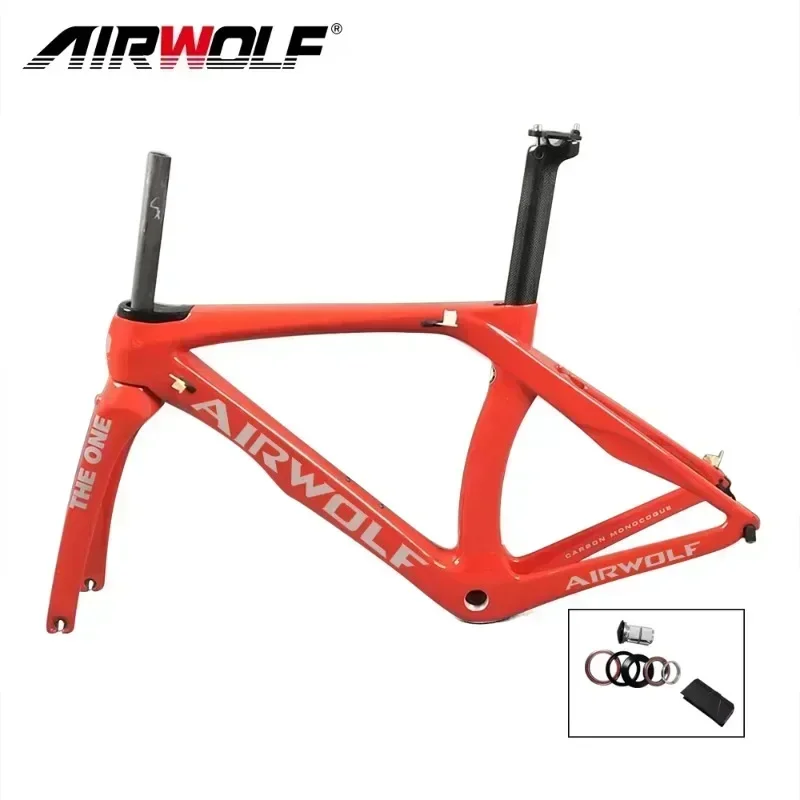 Airwolf T1100 Carbon Road Frame U Brake 700C*25 Carbon Bike Frame Quick Release 130*9mm Carbon Racing Road Bicycle Frameset
Airwolf T1100 Carbon Road Frame U Brake 700C*25 Carbon Bike Frame Quick Release 130*9mm Carbon Racing Road Bicycle Frameset