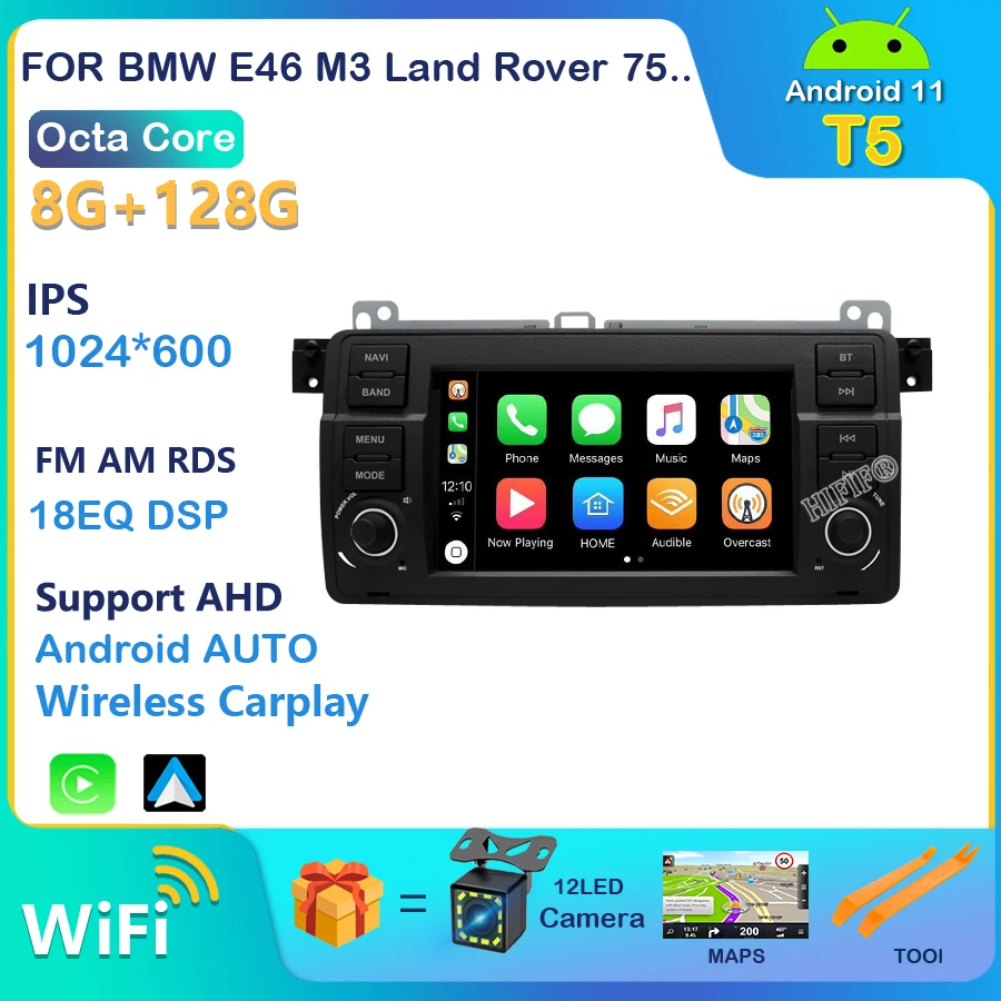 Carplay Android 11 GPS-навигация для BMW E46 M3 Rover 75 Coupe 318/320/325/330/335 автомобильный радиоприемник, мультимедийный плеер, стерео
Carplay Android 11 GPS-навигация для BMW E46 M3 Rover 75 Coupe 318/320/325/330/335 автомобильный радиоприемник, мультимедийный плеер, стерео