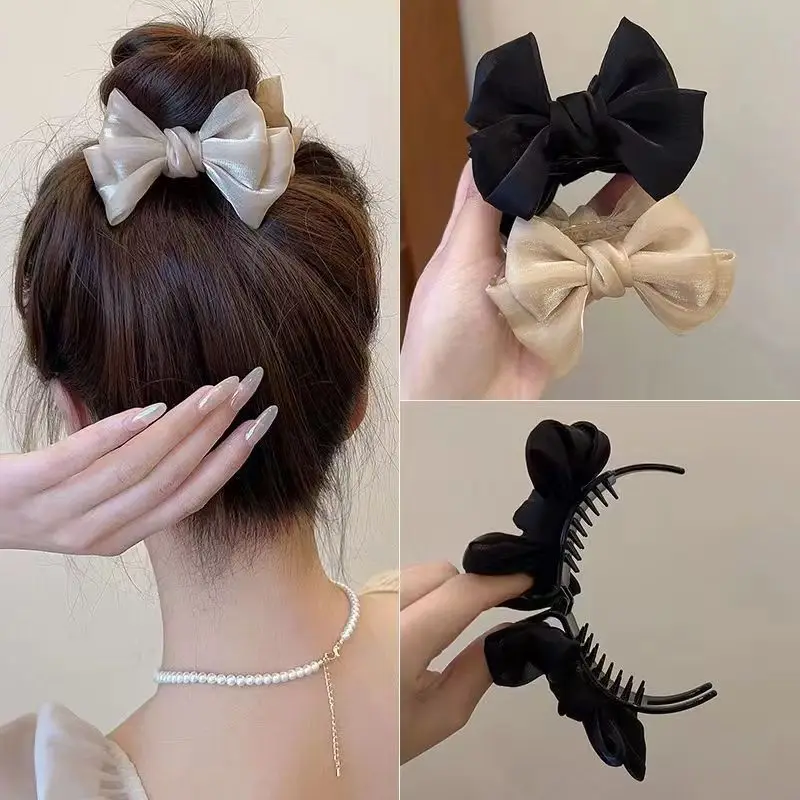 2023 mesh fabric bow ball head clip elegant women black advanced sense back hair clip hair accessories women
2023 mesh fabric bow ball head clip elegant women black advanced sense back hair clip hair accessories women
