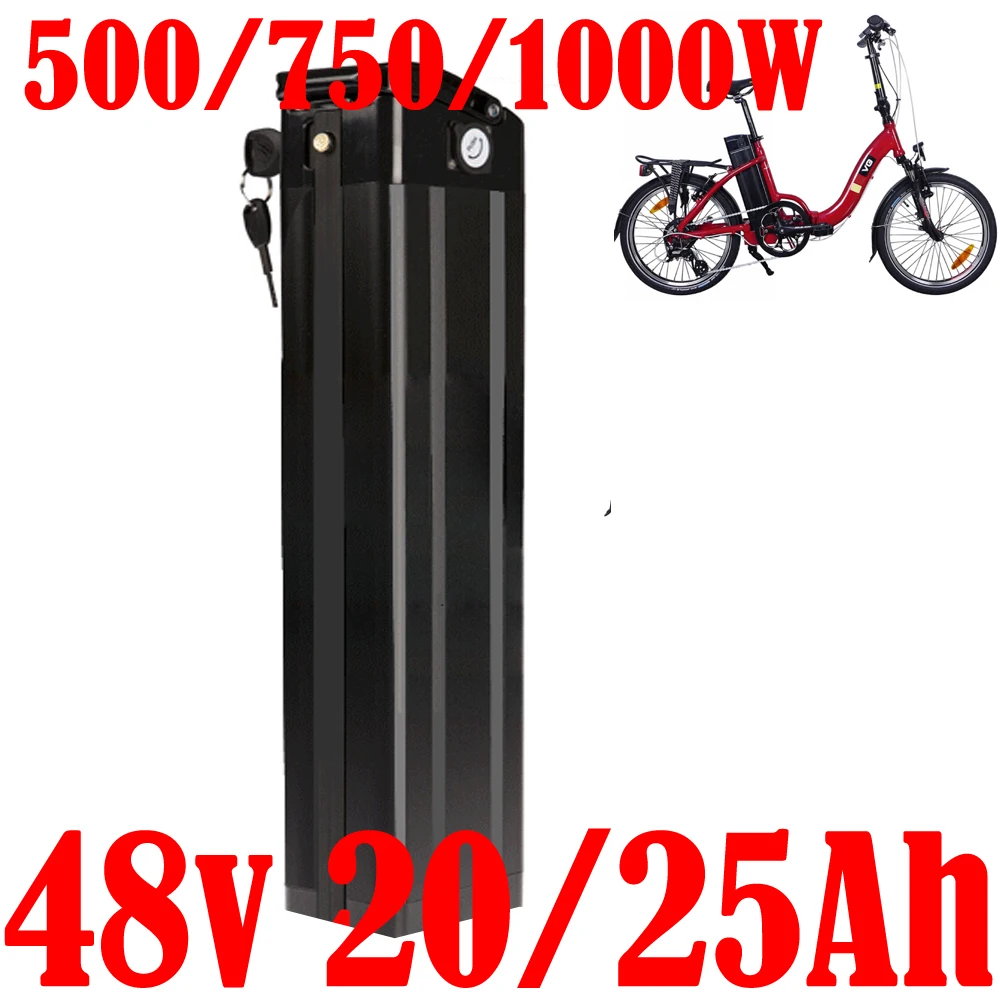 48V 20AH 25AH Silver Fish Lithium Electric Bike 1000W 750W 500W 48V Lithium ion Electric Bike Bicycle 48V 18650 eBike Battery
48V 20AH 25AH Silver Fish Lithium Electric Bike 1000W 750W 500W 48V Lithium ion Electric Bike Bicycle 48V 18650 eBike Battery