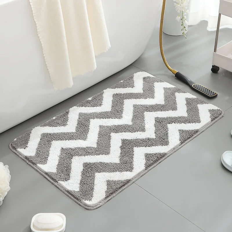 Bathroom Doormats Skin-friendly Machine Washable Rug Striped Plush Modern Simple Floor Mat Water Absorption Non-slip Carpet
Bathroom Doormats Skin-friendly Machine Washable Rug Striped Plush Modern Simple Floor Mat Water Absorption Non-slip Carpet