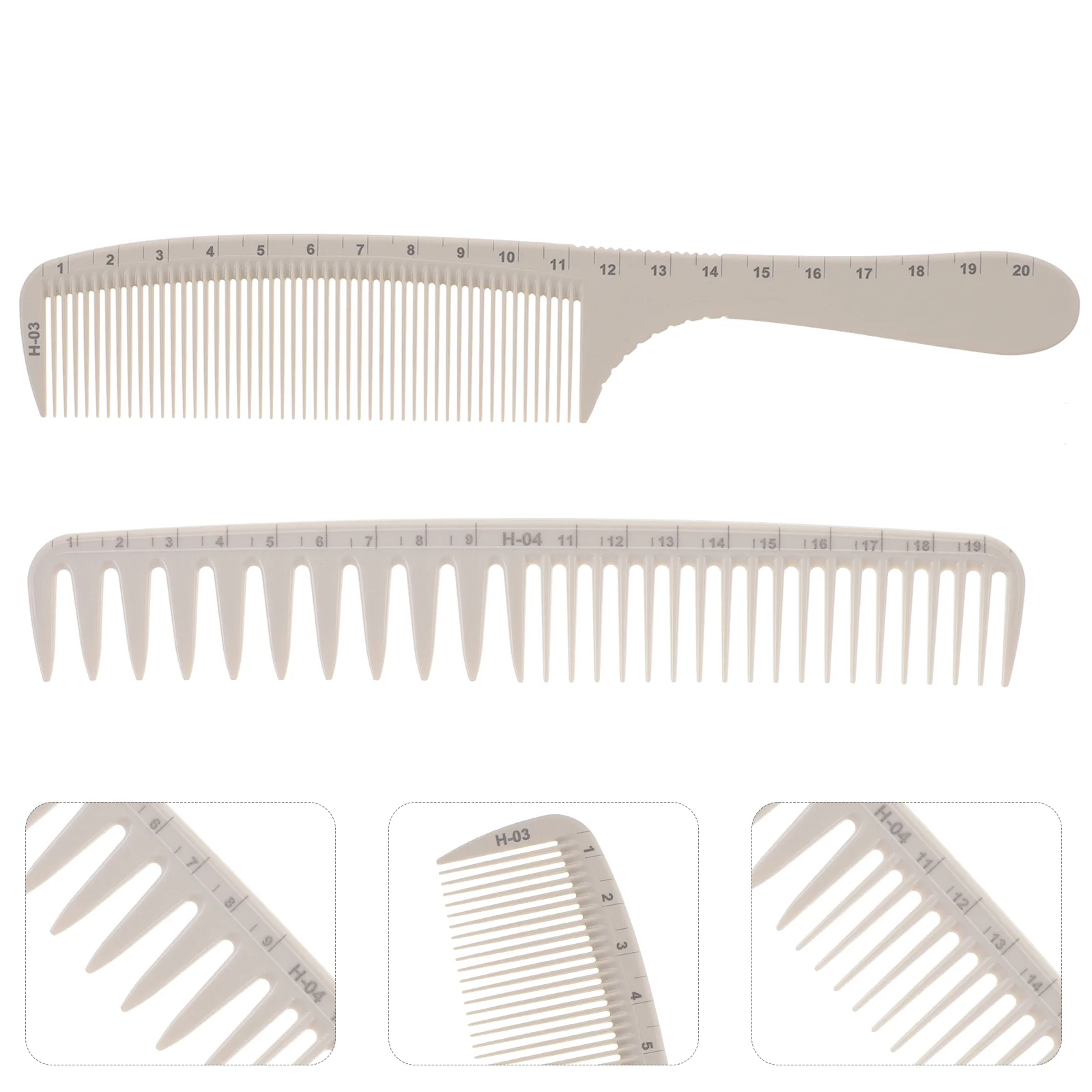 

Graduated Hair Comb Braiding Parting Combs Ruler Wide Barber Professional Cutting Flat Ironing Travel