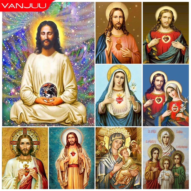 5D DIY Diamond Painting Kit Religion Cross Stitch Embroidery Painting Rhinestone Mosaic Diamond Art Home Decor Painting
5D DIY Diamond Painting Kit Religion Cross Stitch Embroidery Painting Rhinestone Mosaic Diamond Art Home Decor Painting