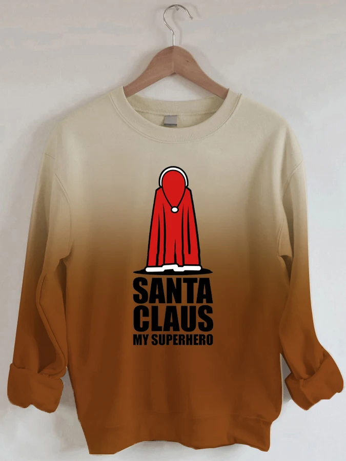 Толстовка с длинным рукавом и круглым вырезом, с принтом «Санта-The Super Hero» 
Толстовка с длинным рукавом и круглым вырезом, с принтом «Санта-The Super Hero»