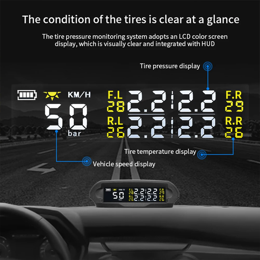 TPMS Car Tire Pressure Alarm Monitor System Solar Intelligent 4 Sensors Display Tyre Pressure Temperature GPS Overspeed Alarm
TPMS Car Tire Pressure Alarm Monitor System Solar Intelligent 4 Sensors Display Tyre Pressure Temperature GPS Overspeed Alarm
