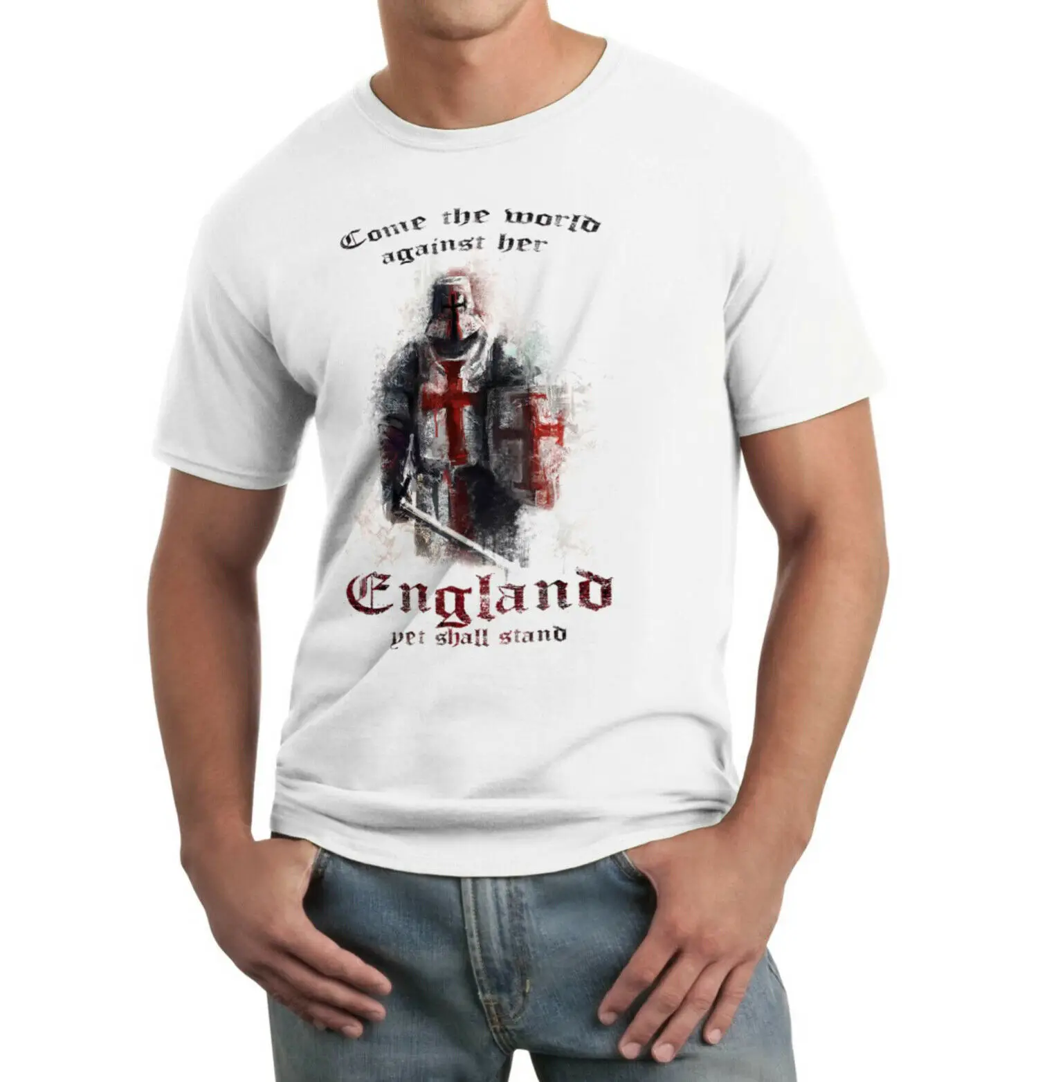 ENGLAND WARRIOR YET WE STAND - Cross Of St George, St George's Day, Flag Men's 100% Cotton Casual T-shirts Loose Top Size S-3XL
ENGLAND WARRIOR YET WE STAND - Cross Of St George, St George's Day, Flag Men's 100% Cotton Casual T-shirts Loose Top Size S-3XL