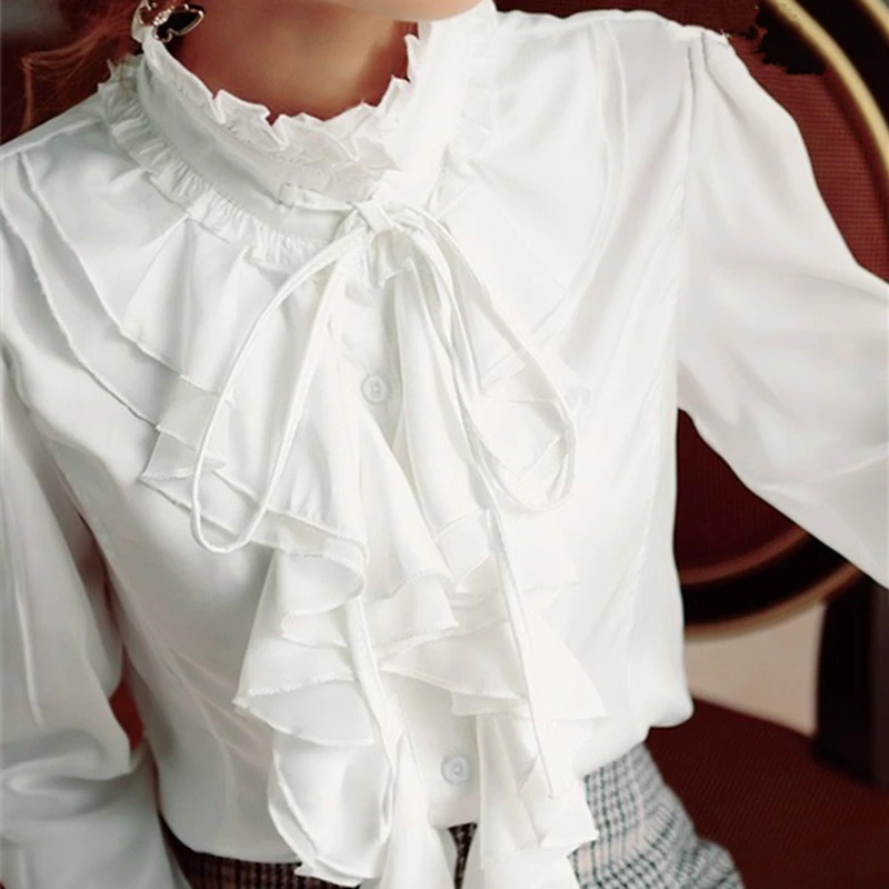 Fashion Autumn Big Size Women Half Turtlneck Chiffon Blouse Female Elegant Formal Long Sleeve Ruffles Bow Shirt Tops Clothes O58
Fashion Autumn Big Size Women Half Turtlneck Chiffon Blouse Female Elegant Formal Long Sleeve Ruffles Bow Shirt Tops Clothes O58