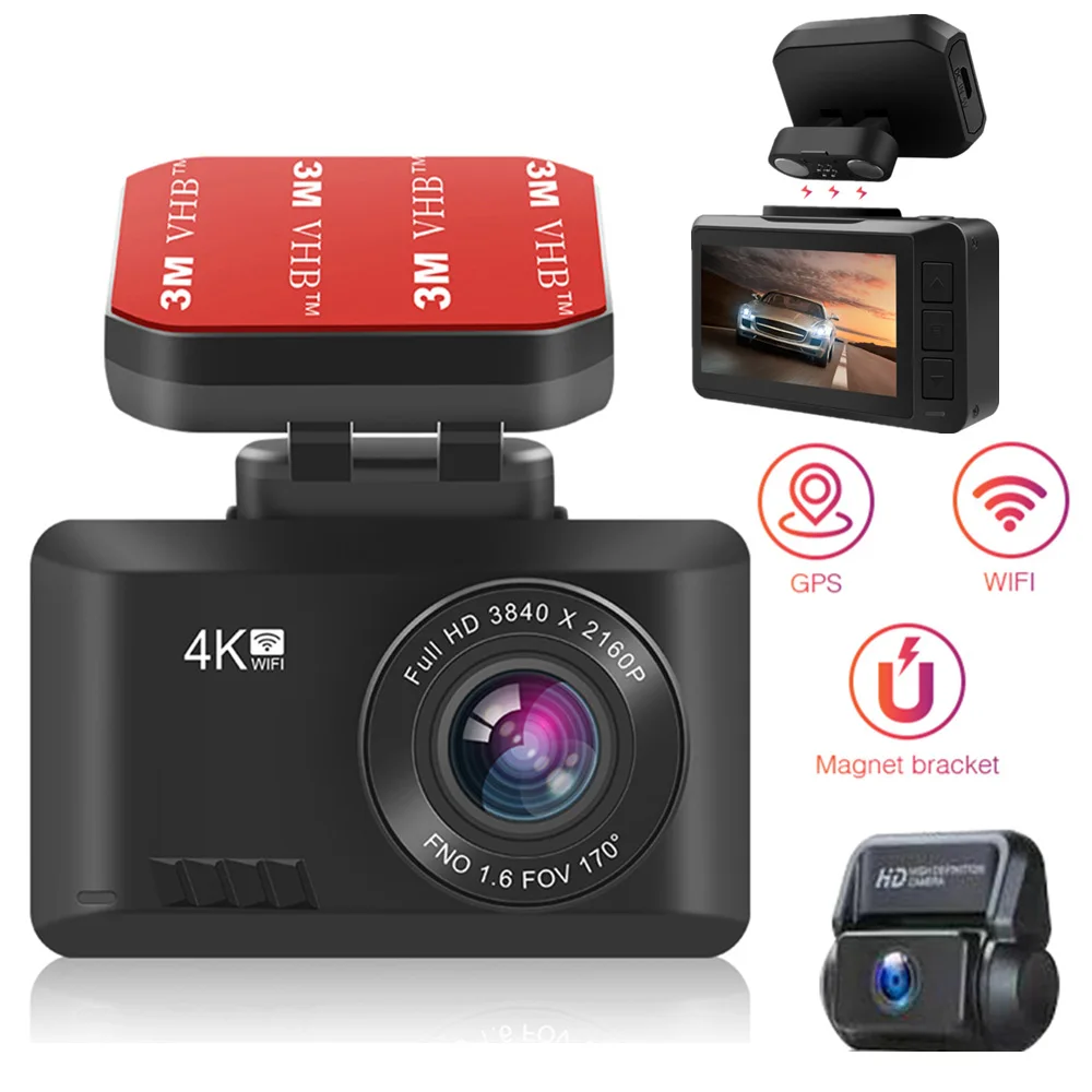 Car DVR Dash Cam 4K Ultra HD Car Driving Recorder WiFi 3840*2160P 24H Parking Monitor Night Vision GPS Tracker Auto Dash Camera
Car DVR Dash Cam 4K Ultra HD Car Driving Recorder WiFi 3840*2160P 24H Parking Monitor Night Vision GPS Tracker Auto Dash Camera