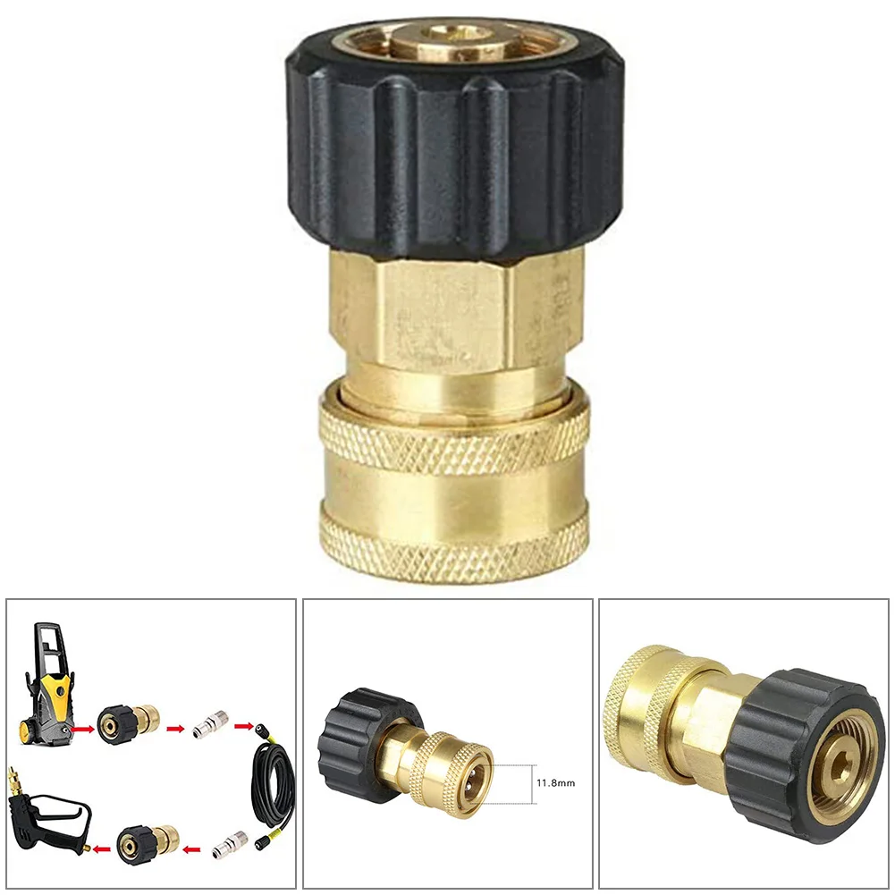 M22 15 Male To 1/4\" Pressure Washer Quick Connector To Spray Gun Wand Lance Bayonet Adapter Pressure Washer Spray Cleaning Tool
M22 15 Male To 1/4\" Pressure Washer Quick Connector To Spray Gun Wand Lance Bayonet Adapter Pressure Washer Spray Cleaning Tool
