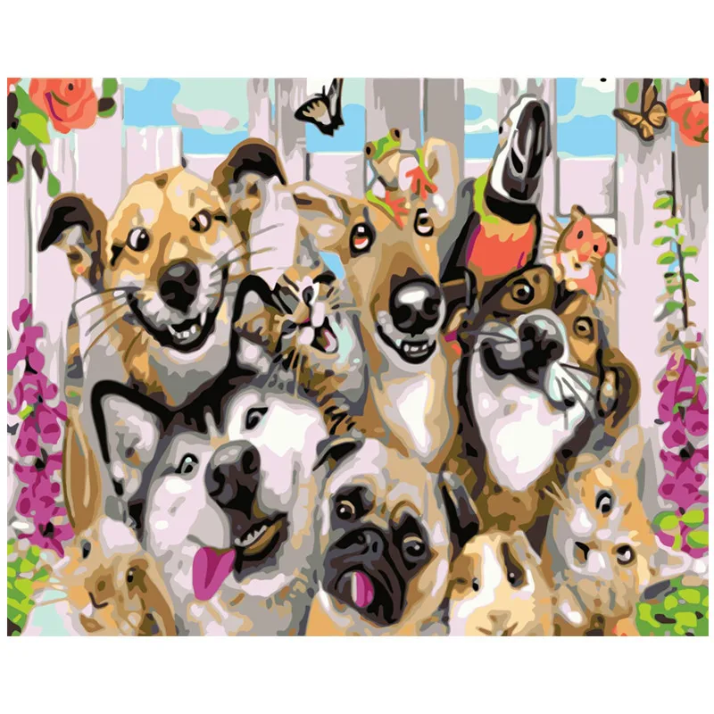 Painting By Numbers DIY Dropshipping 40x50 50x65cm Funny cat and naughty dog Animal Canvas Wedding Decoration Art picture Gift
Painting By Numbers DIY Dropshipping 40x50 50x65cm Funny cat and naughty dog Animal Canvas Wedding Decoration Art picture Gift