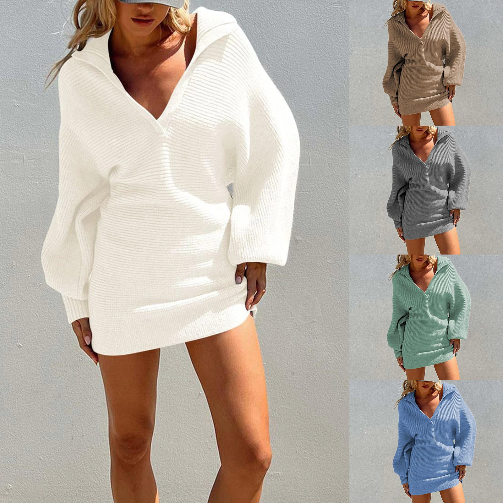 Women Loose Sweater Dress Soft Long Sleeve Sweater Dress Solid Color Pullover Ladies Autumn Casual Wear
Women Loose Sweater Dress Soft Long Sleeve Sweater Dress Solid Color Pullover Ladies Autumn Casual Wear
