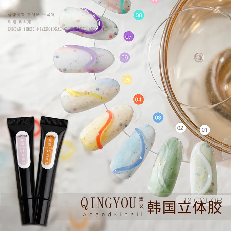 5D Pudding Gel 12ml Tube Emboss Korean Style Nail Design Painting Full Coverage Texture Gel Pigmented Paint Liner Gel 2022 Y1 
5D Pudding Gel 12ml Tube Emboss Korean Style Nail Design Painting Full Coverage Texture Gel Pigmented Paint Liner Gel 2022 Y1