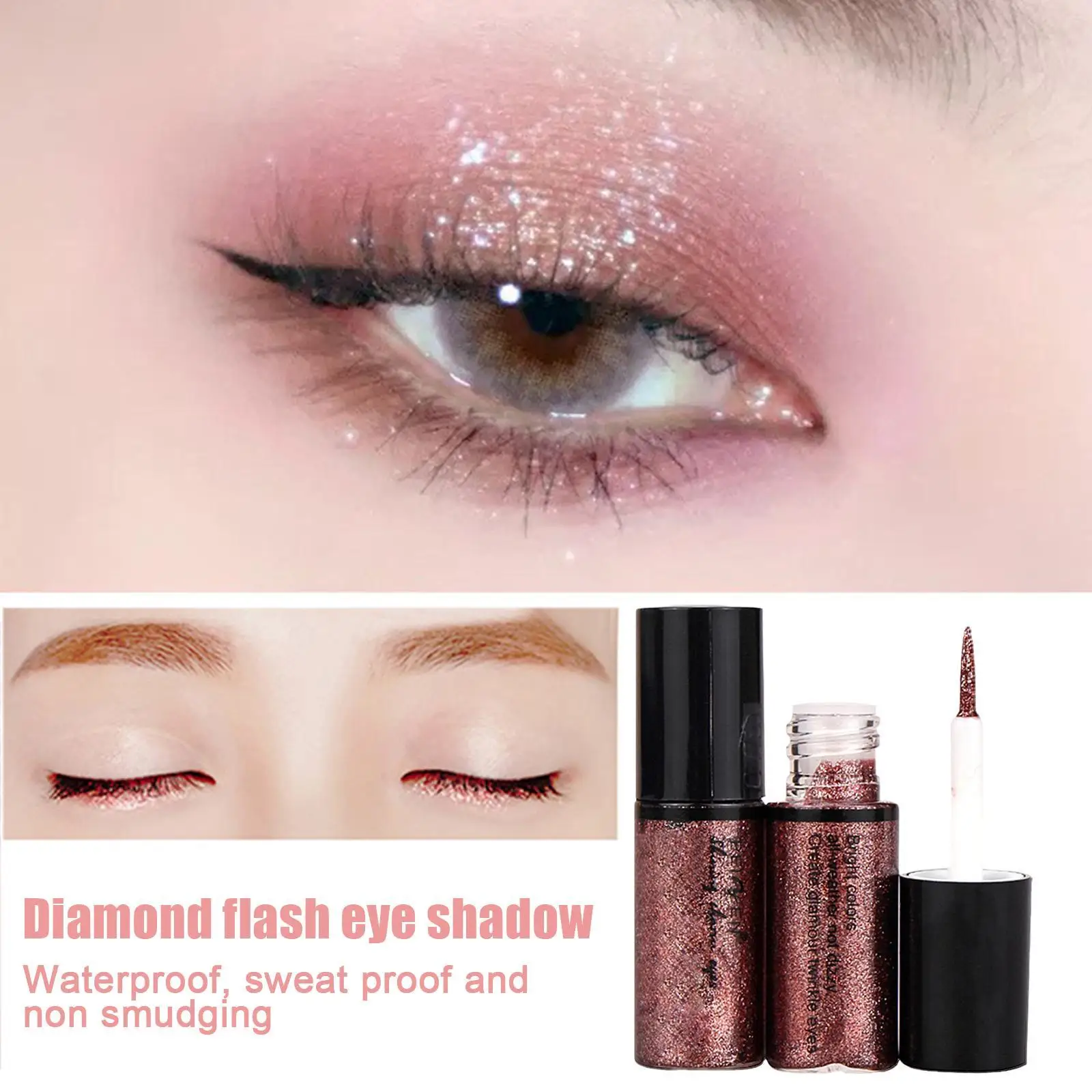 Diamond Shimmer and Shiny Waterproof Liquid Glitter Eyeliner Eyeshadow Makeup Metallic Eyeliner Pen Eye Beauty Party Makeup
Diamond Shimmer and Shiny Waterproof Liquid Glitter Eyeliner Eyeshadow Makeup Metallic Eyeliner Pen Eye Beauty Party Makeup