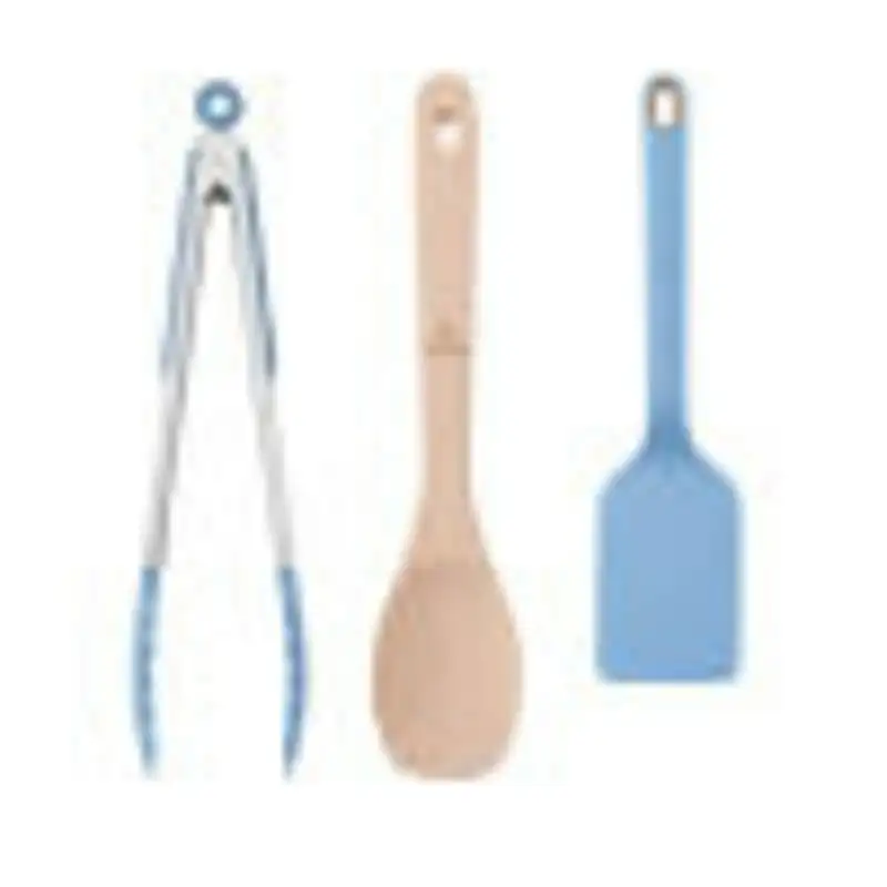 

Набор необходимых инструментов для приготовления пищи в синей глазури от Draw Barrymore