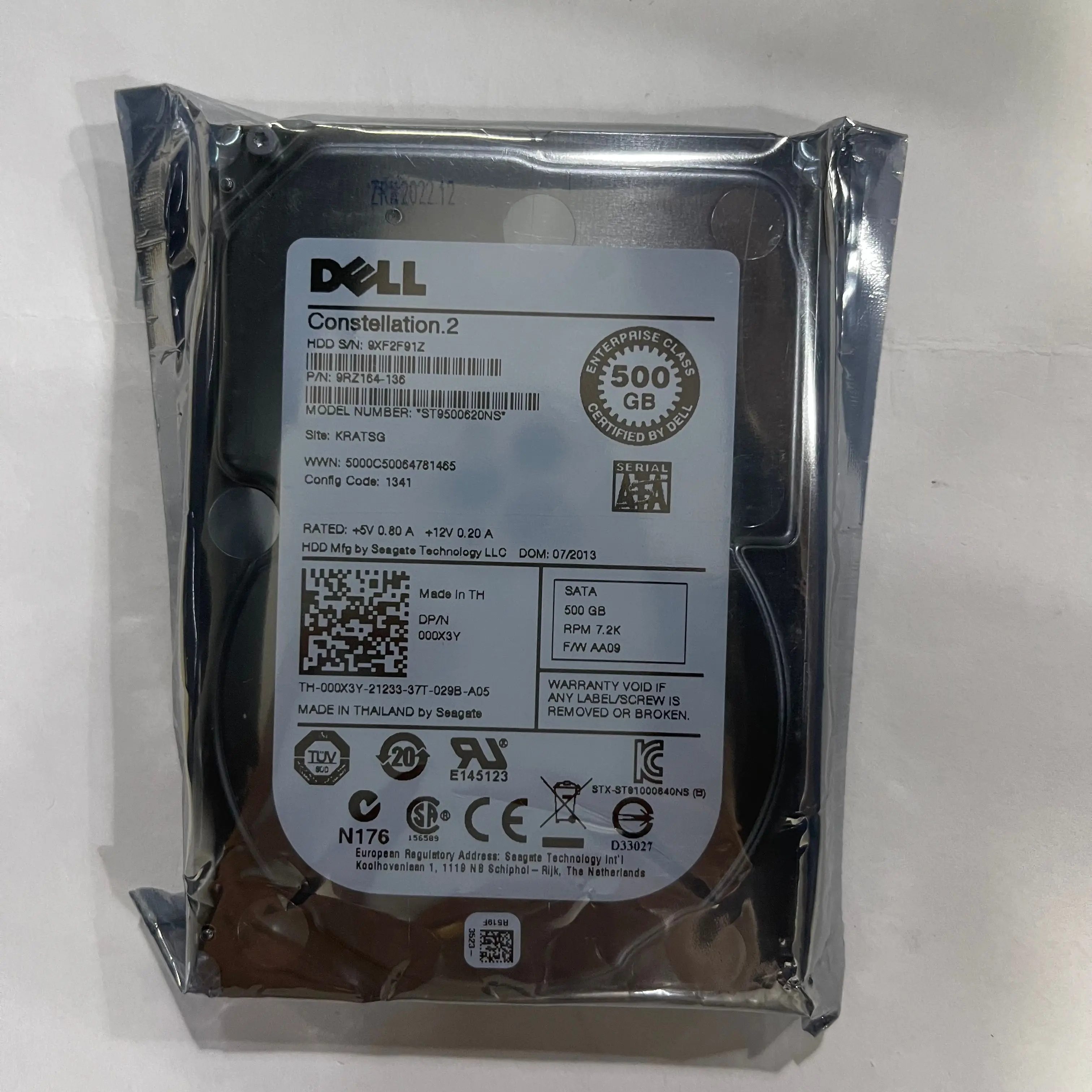 Для Dell Seagate 500 Гб HDD 7,2 K 6 Гб/с SFF 2,5 "SATA жесткий диск 0609Y5 ST9500620NS
Для Dell Seagate 500 Гб HDD 7,2 K 6 Гб/с SFF 2,5 "SATA жесткий диск 0609Y5 ST9500620NS