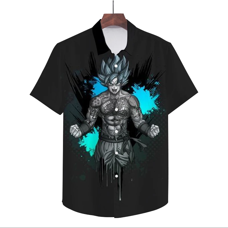 Hawaiian Style Fashion Casual Couple Shirts Anime Dragon Ball Goku Gohan Print Men's Shirts High Quality Parent-Child Beachwear
Hawaiian Style Fashion Casual Couple Shirts Anime Dragon Ball Goku Gohan Print Men's Shirts High Quality Parent-Child Beachwear