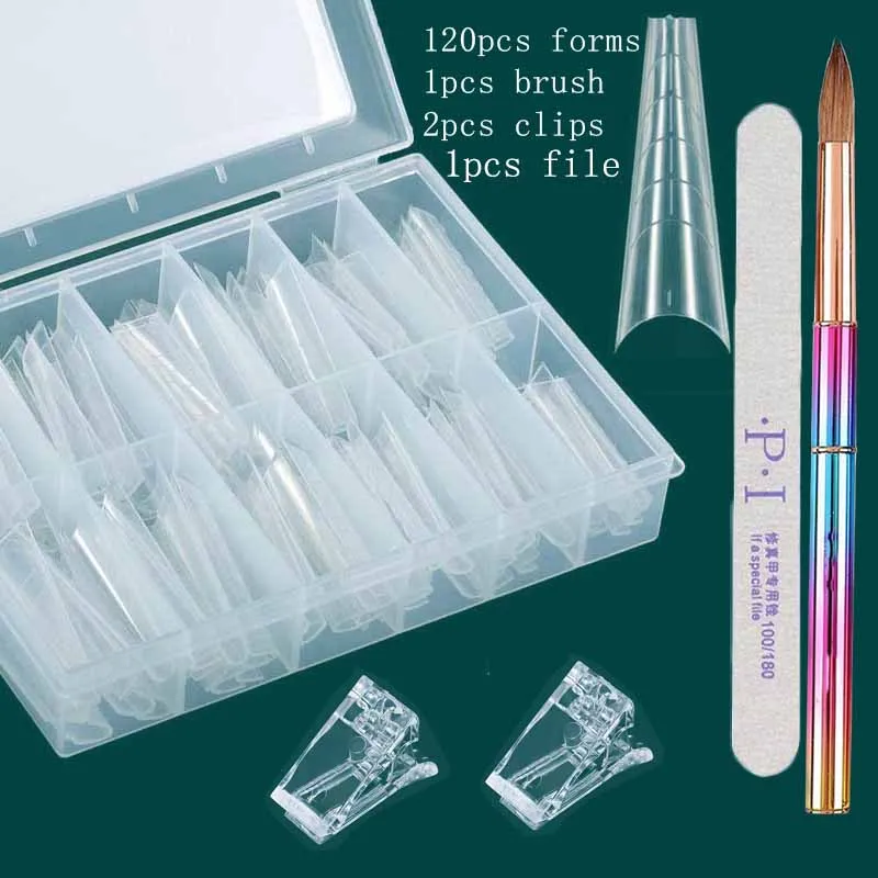 Nails Art Tool Set Quick Building Mold Nail Forms For Poly Nail Gel Dual Forms Nail Extension System With Gel Clips For Top Form
Nails Art Tool Set Quick Building Mold Nail Forms For Poly Nail Gel Dual Forms Nail Extension System With Gel Clips For Top Form