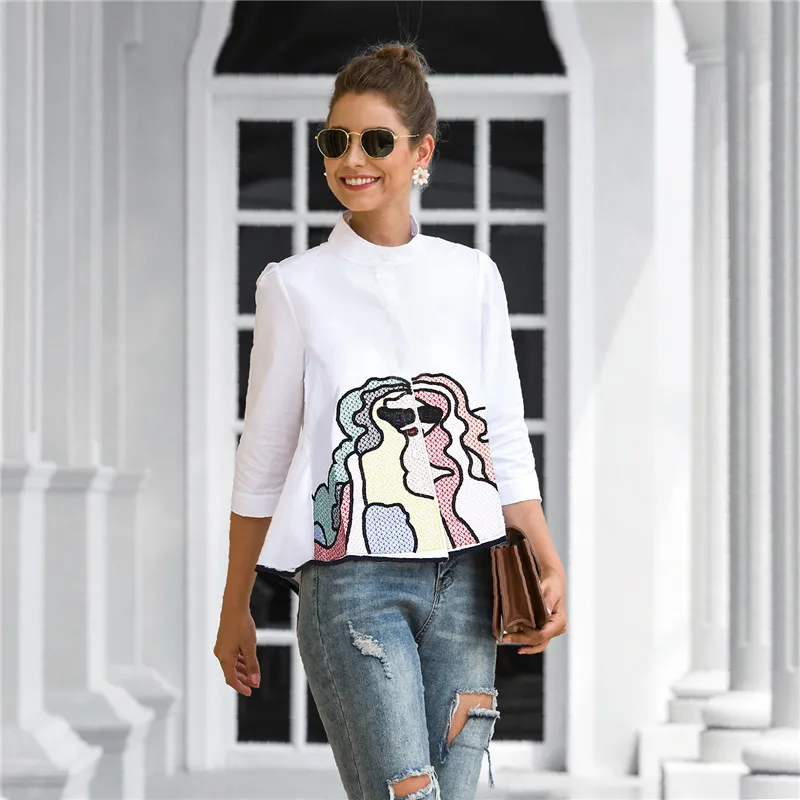 2022 Summer and Spring Women Casual Fashion Blouse Three Quarter Sleeve Blouses Commuter Office Top Female & Lady New Style
2022 Summer and Spring Women Casual Fashion Blouse Three Quarter Sleeve Blouses Commuter Office Top Female & Lady New Style