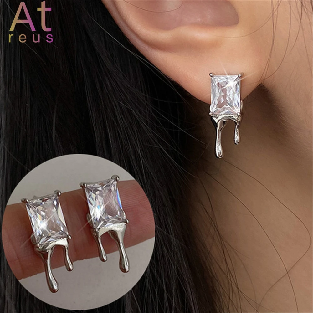 Silver Plated Sexy Lava Droplet Style Square Zircon Stud Earrings For Women Girl Luxury Fashion Vintage Ear Jewelry Party Gift
Silver Plated Sexy Lava Droplet Style Square Zircon Stud Earrings For Women Girl Luxury Fashion Vintage Ear Jewelry Party Gift