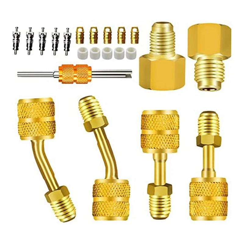 R410A Adapter For Mini Split System Air Conditioner HVAC 5/16Inch Female To 1/4Inch Male Flare,Valve Core Remover
R410A Adapter For Mini Split System Air Conditioner HVAC 5/16Inch Female To 1/4Inch Male Flare,Valve Core Remover