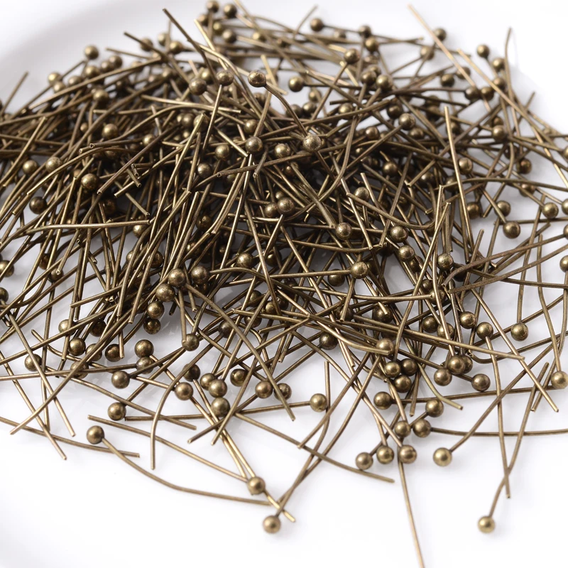 200Pcs 20 25 30 Round Ball Plated Classic Needles Head Eye Head Beads Pins Metal Headpins for Jewelry Making Findings Components
200Pcs 20 25 30 Round Ball Plated Classic Needles Head Eye Head Beads Pins Metal Headpins for Jewelry Making Findings Components