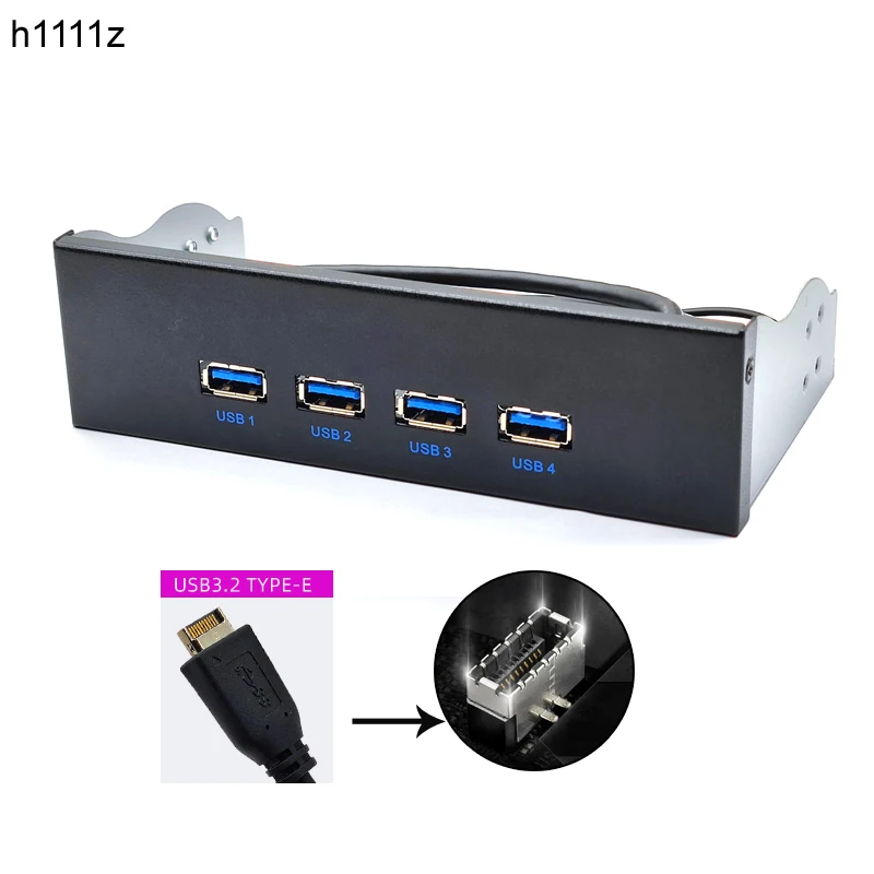 4 Port USB 3.2 Gen2 Front Panel 20Pin TYPE-E Splitter 10G USB3.1 Hub Expansion Adapter 60cm Extension Cable for 5.25" CD-ROM Bay
4 Port USB 3.2 Gen2 Front Panel 20Pin TYPE-E Splitter 10G USB3.1 Hub Expansion Adapter 60cm Extension Cable for 5.25" CD-ROM Bay