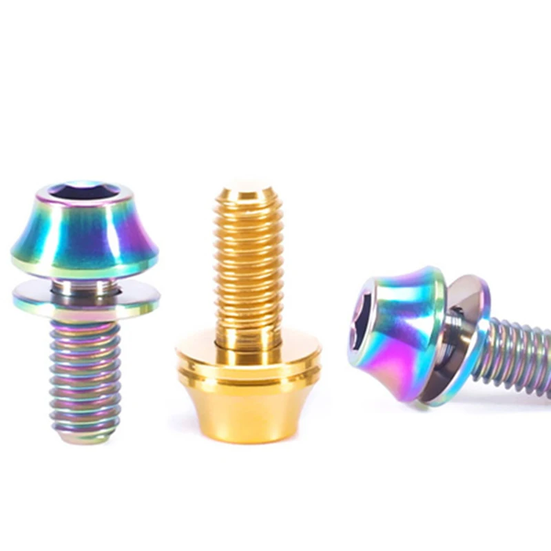 2Pcs Titanium Alloy Bicycle Water Bottle Cage Bolt Screws With Gaskets M5x12mm Bike Water Bottle Cage Bolt Holder Screws Cycling
2Pcs Titanium Alloy Bicycle Water Bottle Cage Bolt Screws With Gaskets M5x12mm Bike Water Bottle Cage Bolt Holder Screws Cycling