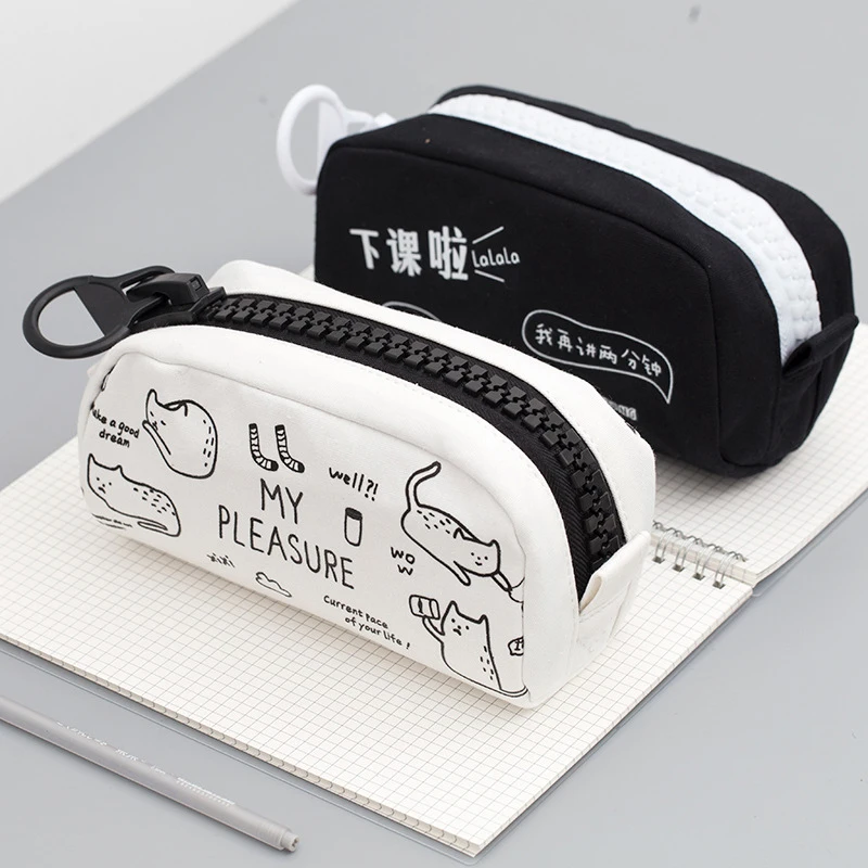 Creative Canvas Pencil Case Large Capacity Cute Cartoon Animal Cat Pencilcase School Supplies Pencil Bag Stationery Gifts
Creative Canvas Pencil Case Large Capacity Cute Cartoon Animal Cat Pencilcase School Supplies Pencil Bag Stationery Gifts