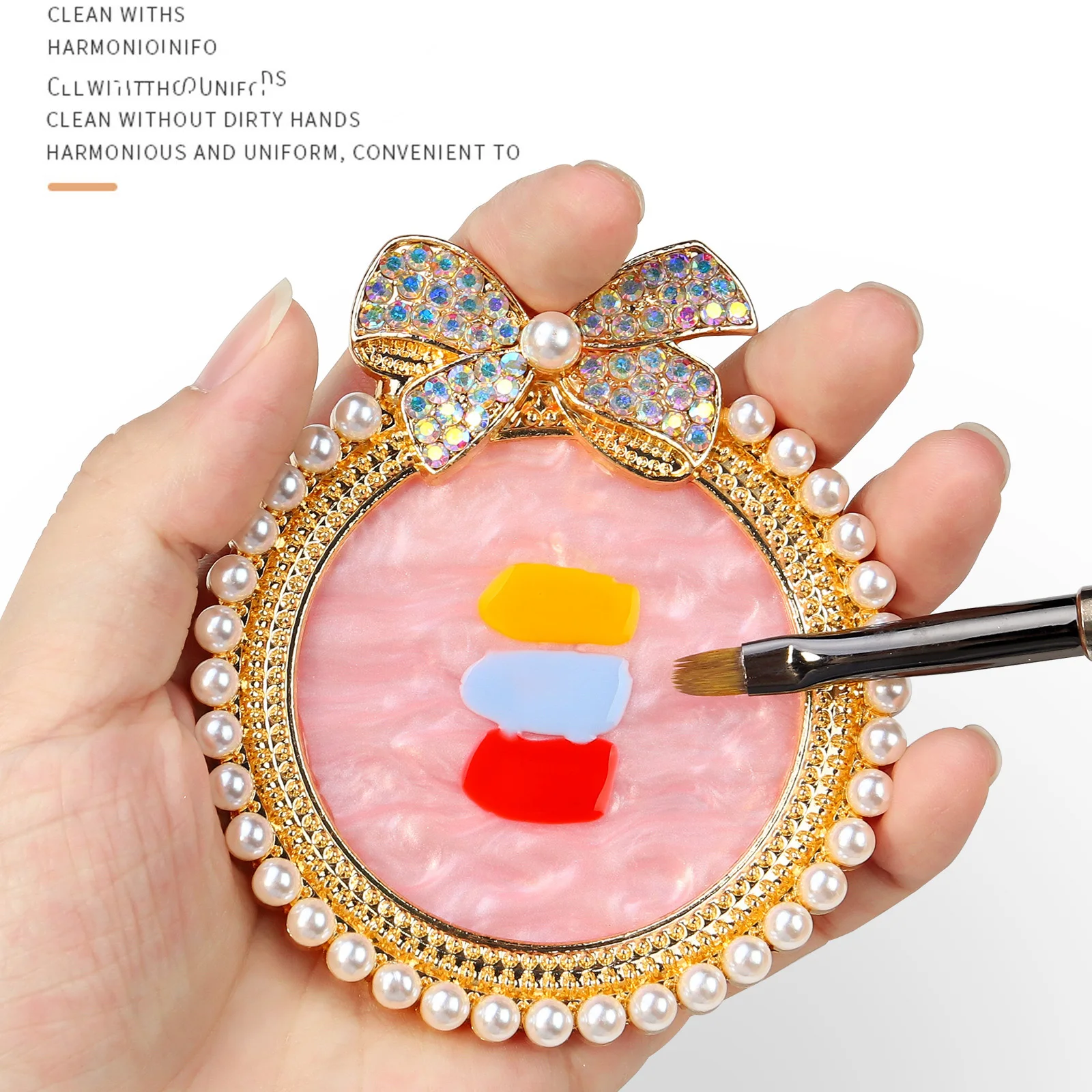 1Pc New Bow Pearl Nail Art Palette False Nail Tips Drawing Pallet Display Shelf Agate Mixing DIY Nail Art Manicure Tool
1Pc New Bow Pearl Nail Art Palette False Nail Tips Drawing Pallet Display Shelf Agate Mixing DIY Nail Art Manicure Tool