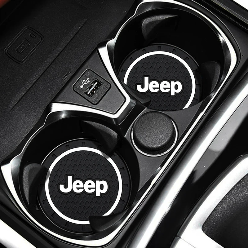 New 2pcs Car Styling Coasters Water Cup Bottle Holder Mat Anti-Slip Pad Decor Accessories For Jeep Renegade Wrangler JK JL Grand
New 2pcs Car Styling Coasters Water Cup Bottle Holder Mat Anti-Slip Pad Decor Accessories For Jeep Renegade Wrangler JK JL Grand