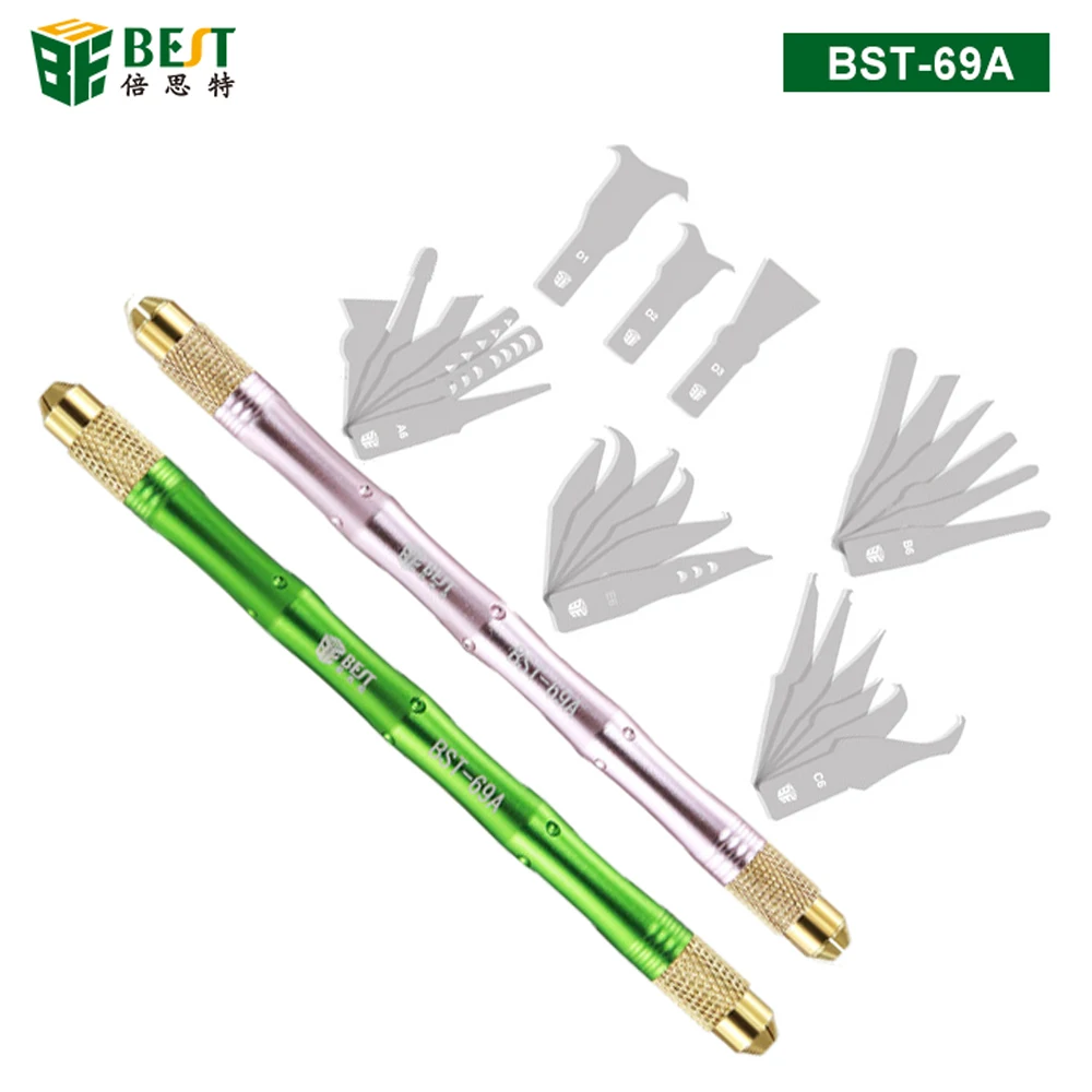 28 in 1 Repaired Knives CPU A7 A8 A9 A10 Motherboard Burin To Remove Phone Processors Knife For iPhone IC Chip Repair Thin Blade
28 in 1 Repaired Knives CPU A7 A8 A9 A10 Motherboard Burin To Remove Phone Processors Knife For iPhone IC Chip Repair Thin Blade