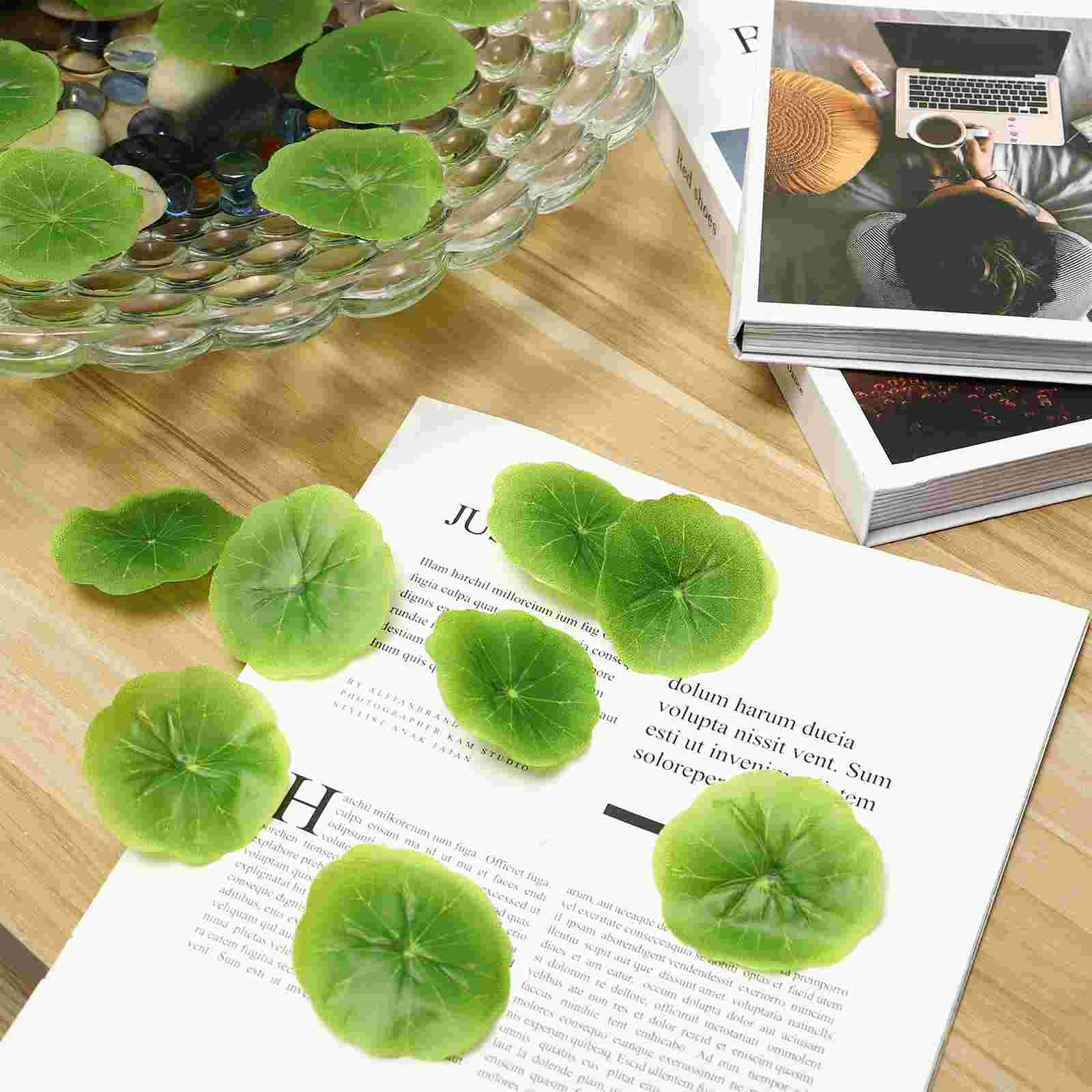

30 Pcs Fake Lily Pads Outdoor Home Decor Ponds Lotus Leaves Ornaments Fish Tank Artificial Plastic