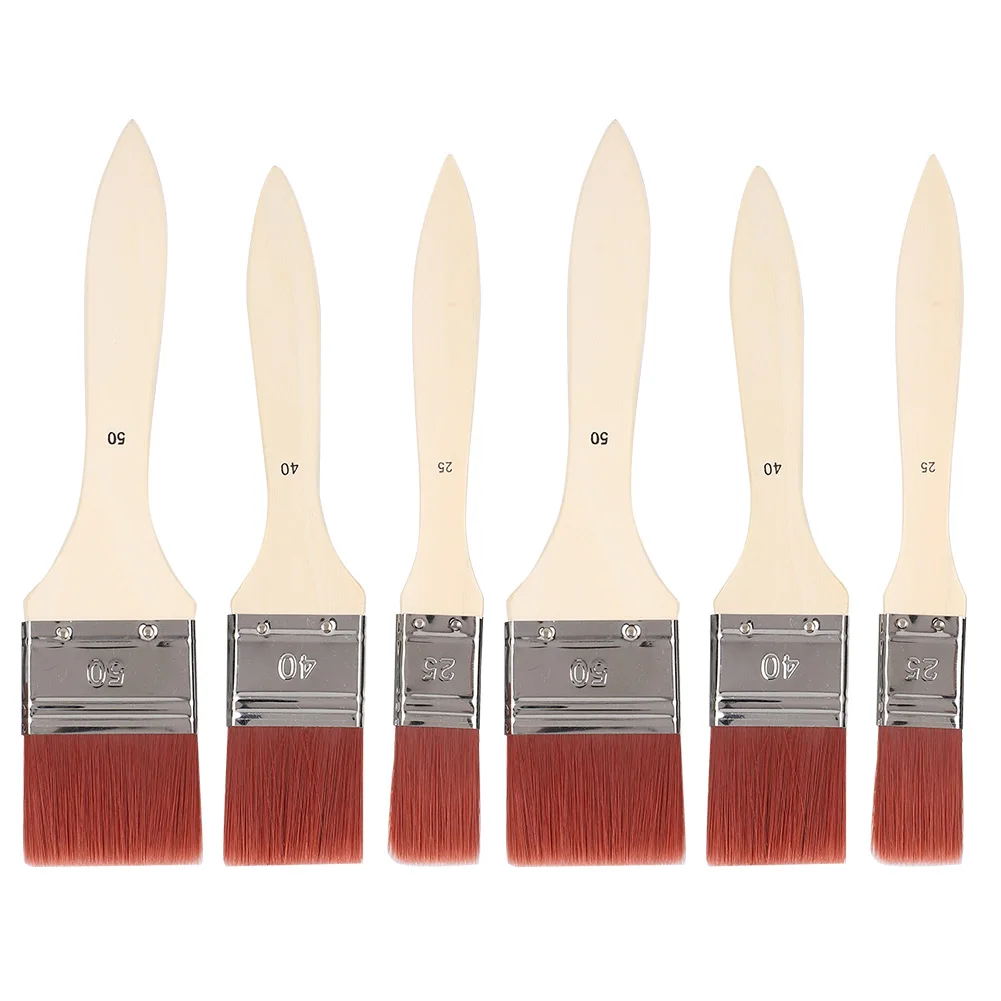 6Pcs Varnish Painting Brush Nylon Wool for Gouache Watercolor Acrylic Oil Paint Set
6Pcs Varnish Painting Brush Nylon Wool for Gouache Watercolor Acrylic Oil Paint Set