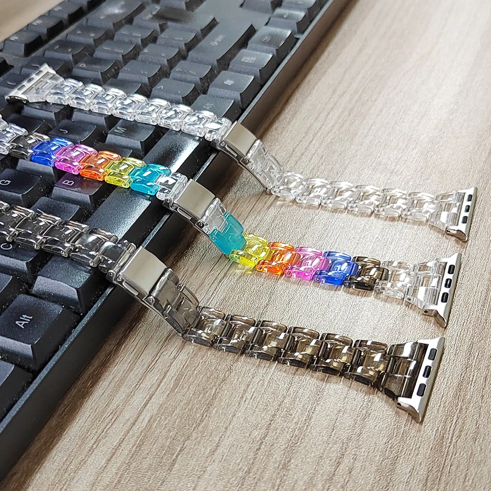 Lightweight Plastic Strap for Apple Watch 7 Band Series 6 SE 5 4 3 Bracelet 41mm 45mm 40mm 44mm 42mm Belt for Iwatch Accessories 
Lightweight Plastic Strap for Apple Watch 7 Band Series 6 SE 5 4 3 Bracelet 41mm 45mm 40mm 44mm 42mm Belt for Iwatch Accessories