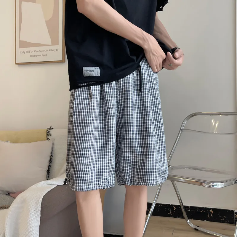 Summer Plaid Shorts Men's Fashion Casual Ice Silk Shorts Men Korean Loose Straight Shorts Mens Five-point Pants Plus Size M-5XL
Summer Plaid Shorts Men's Fashion Casual Ice Silk Shorts Men Korean Loose Straight Shorts Mens Five-point Pants Plus Size M-5XL