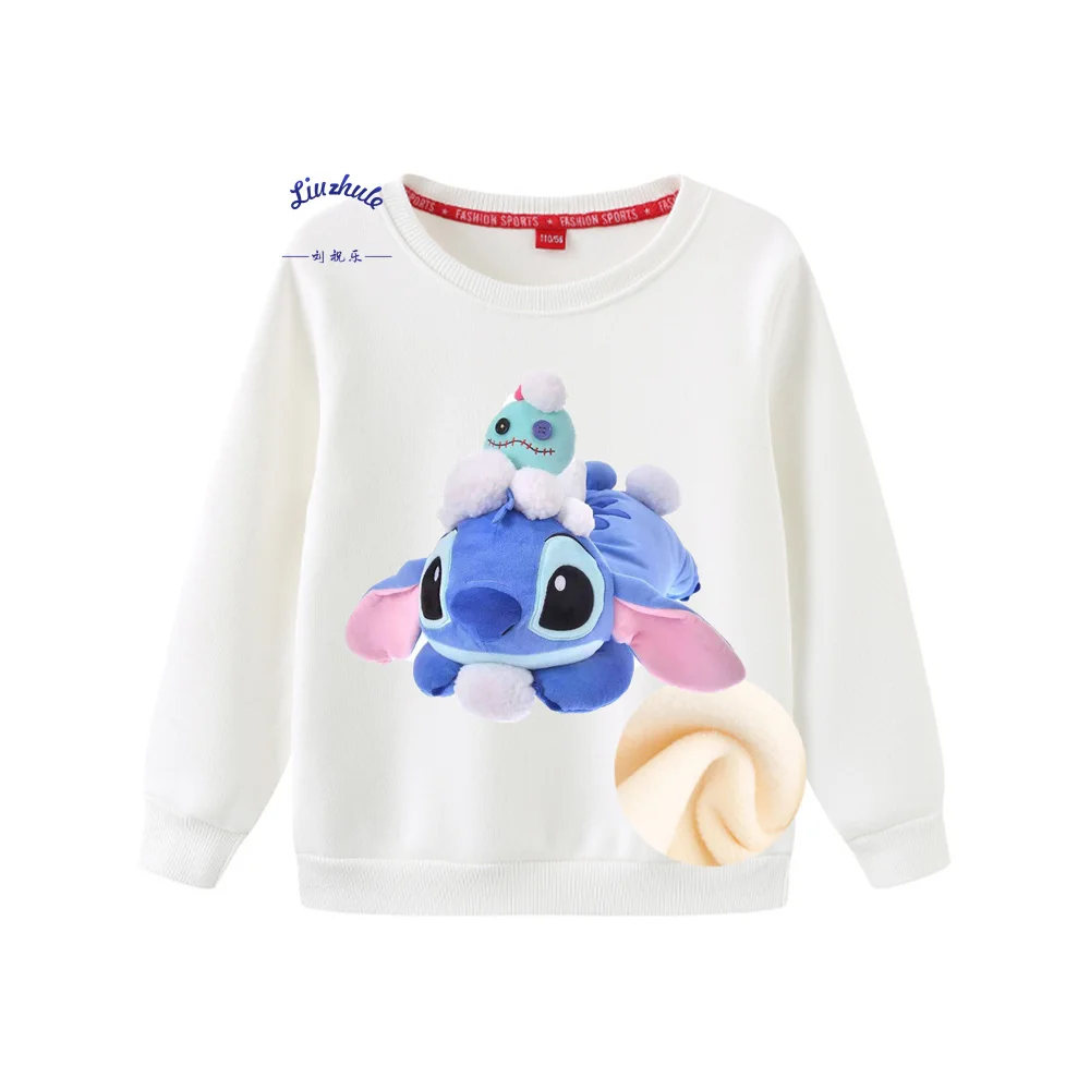 Stitch Muppet print Winter Autumn Hoodies Pullovers Korean Kids Thicken Fleece Sweatshirts Children's Clothes Boys Girls Tops 
Stitch Muppet print Winter Autumn Hoodies Pullovers Korean Kids Thicken Fleece Sweatshirts Children's Clothes Boys Girls Tops