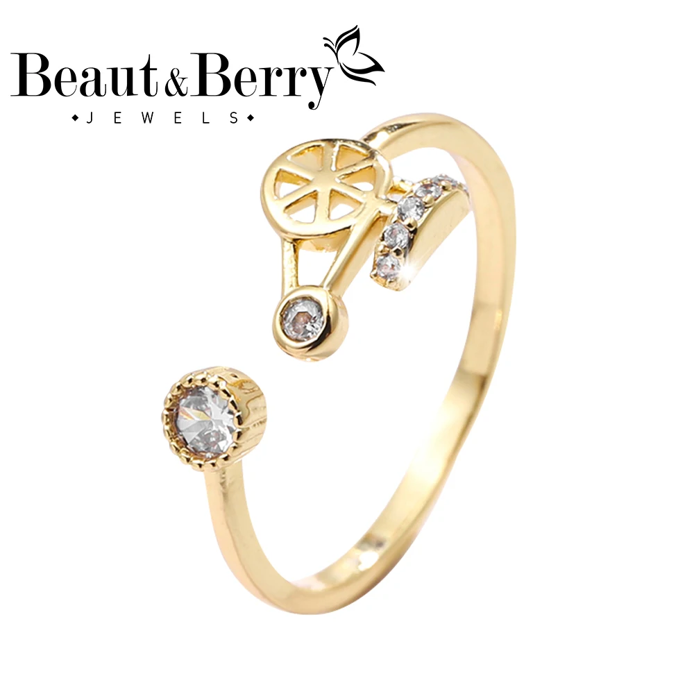 Beaut&Berry Women's Creative Bike Rings Copper Zircon Women's Fashion Diamond Rings Office Party Wedding Accessories Jewelry
Beaut&Berry Women's Creative Bike Rings Copper Zircon Women's Fashion Diamond Rings Office Party Wedding Accessories Jewelry
