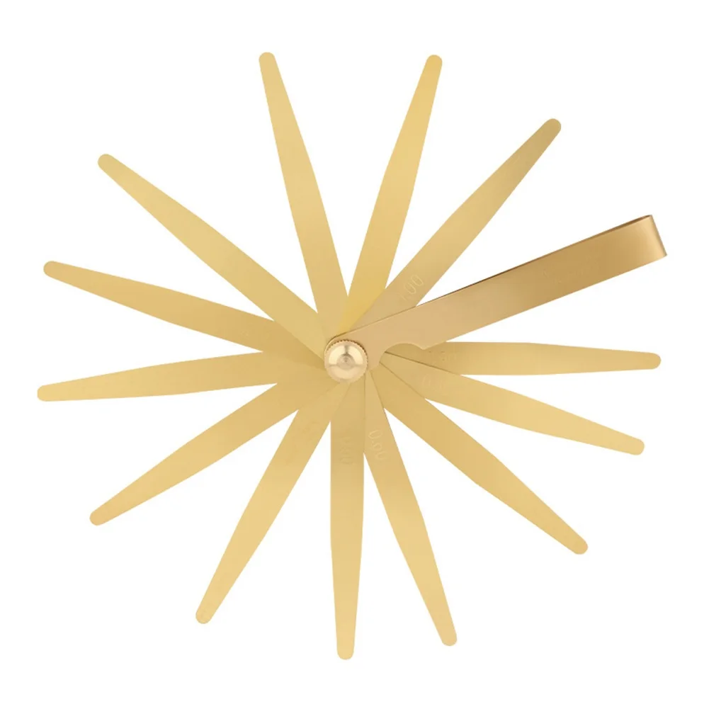 13in1 Feeler Gage Gap Ruler High Precision Metric Thickness Feeler Gauge 0.05-1m 13 Blade Brass Measure Tool
13in1 Feeler Gage Gap Ruler High Precision Metric Thickness Feeler Gauge 0.05-1m 13 Blade Brass Measure Tool
