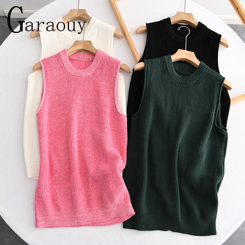 Garaouy 2022 New Autumn Women Knit Sleeveless Pullover Female Simple Crew Neck Vest Elegant Leisure Sweater Waistcoat Top Mujer
Garaouy 2022 New Autumn Women Knit Sleeveless Pullover Female Simple Crew Neck Vest Elegant Leisure Sweater Waistcoat Top Mujer