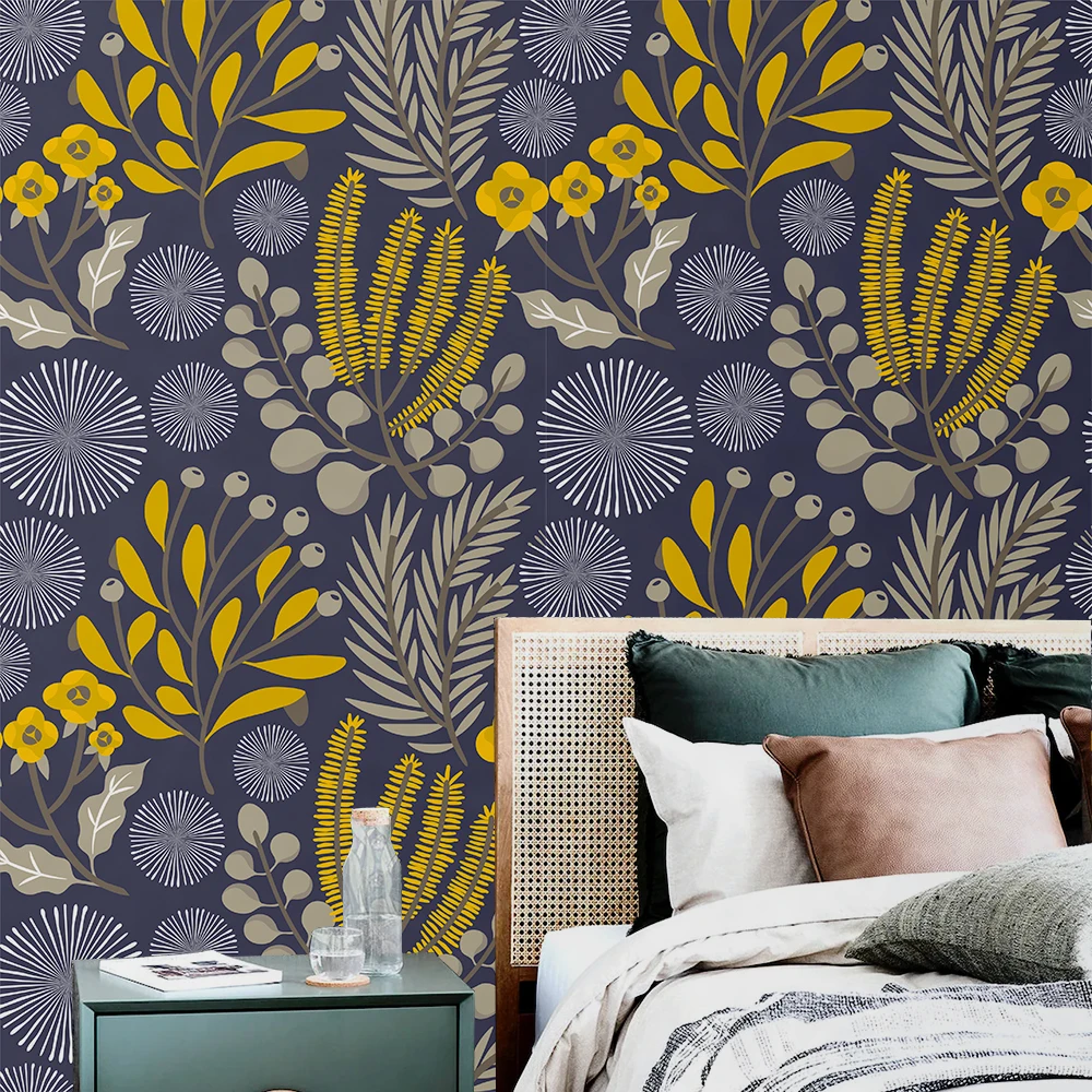 Yellow Dark Blue Leaf Plant 3d Wallpaper for Wall In Roll Living Room Home Decor Makeover Furniture Sticker Papel De Parede
Yellow Dark Blue Leaf Plant 3d Wallpaper for Wall In Roll Living Room Home Decor Makeover Furniture Sticker Papel De Parede