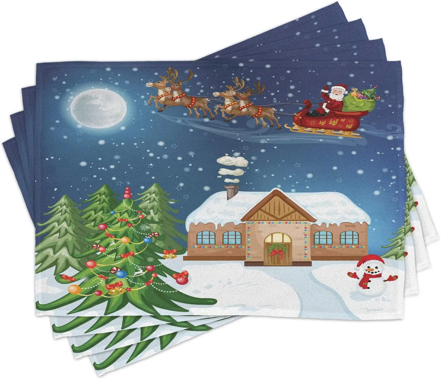 Ambesonne Christmas Place Mats Set of 4 Classical Xmas Scenery Santa Delivering Presents Rudolf The Red Nosed Reindeer Washable
Ambesonne Christmas Place Mats Set of 4 Classical Xmas Scenery Santa Delivering Presents Rudolf The Red Nosed Reindeer Washable
